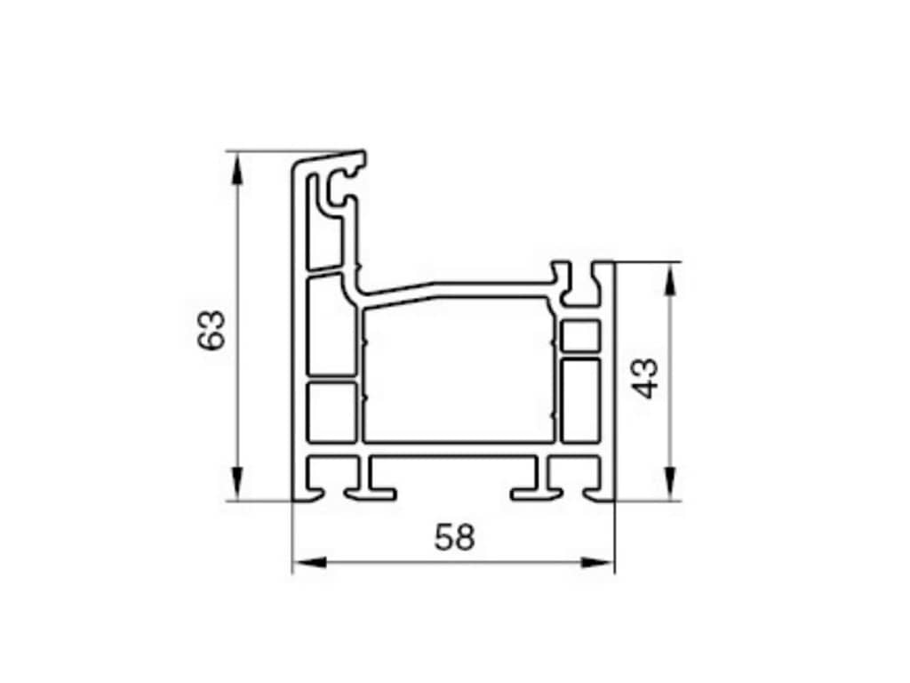 фото товара PW XS-358.01 Рама 63 мм (Темный дуб, Внутренняя, 2178001)