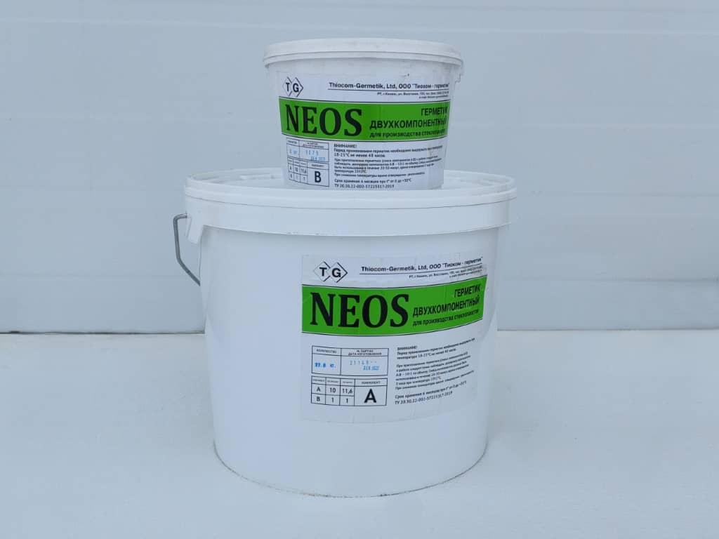 фото товара Герметик для стеклопакетов тиоловый NEOS 30кг. (А+В) (пд.9шт.)