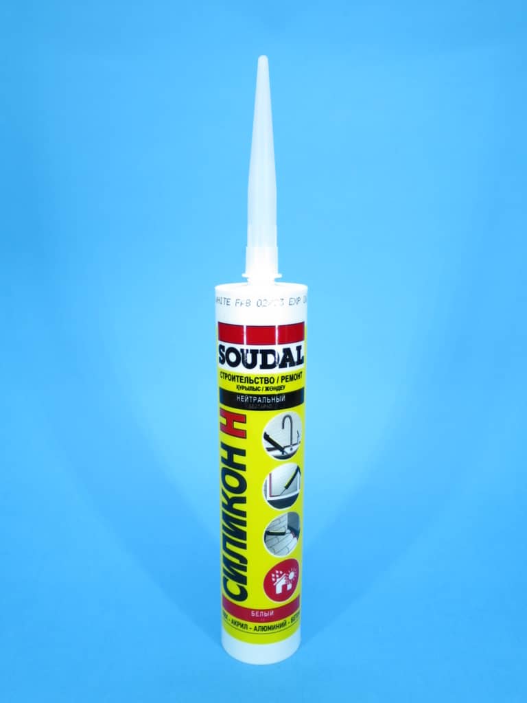 фото товара Герметик силиконовый SOUDAL нейтральный белый, 280 мл