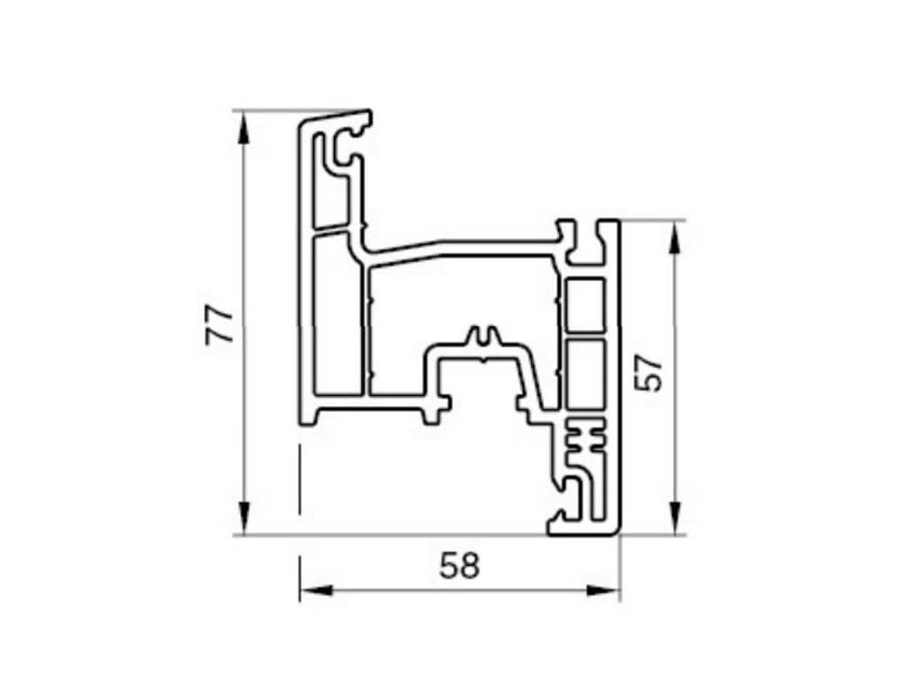 фото товара PW XS-358.02 Створка 77 мм
