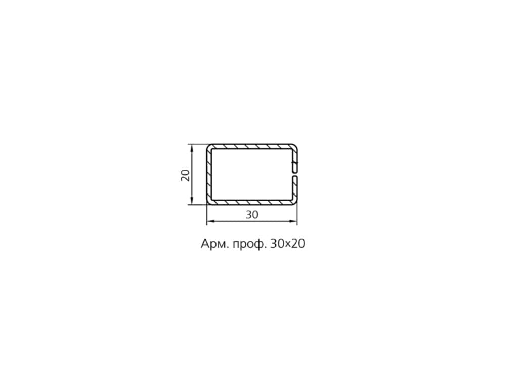 фото товара Армирующий профиль 203 - 1,1 (20*30) КВЕ