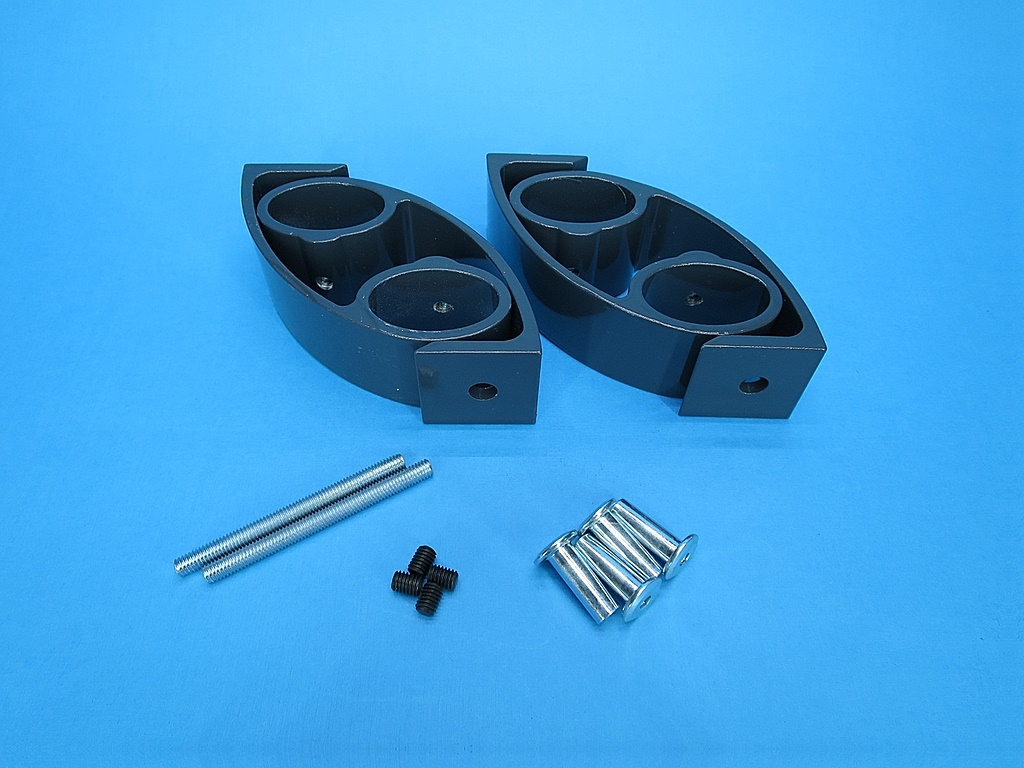 фото товара Комплект монтажный ручки прямой овальной антрацит RAL7016