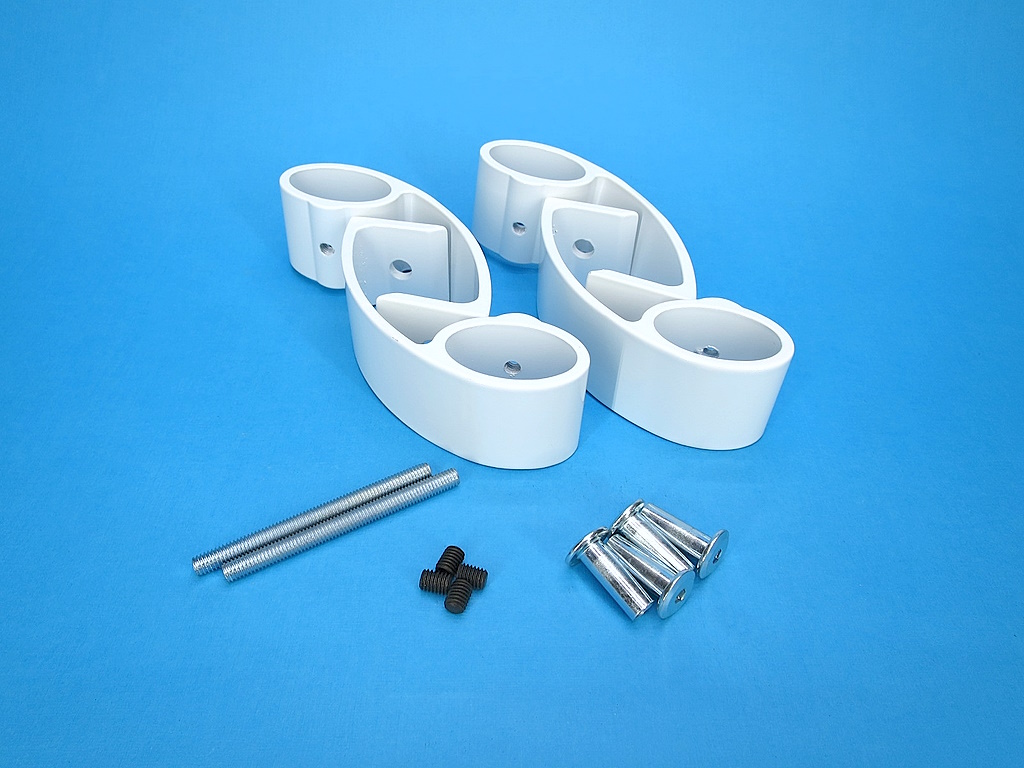 фото товара Комплект монтажный ручки прямой овальной белый