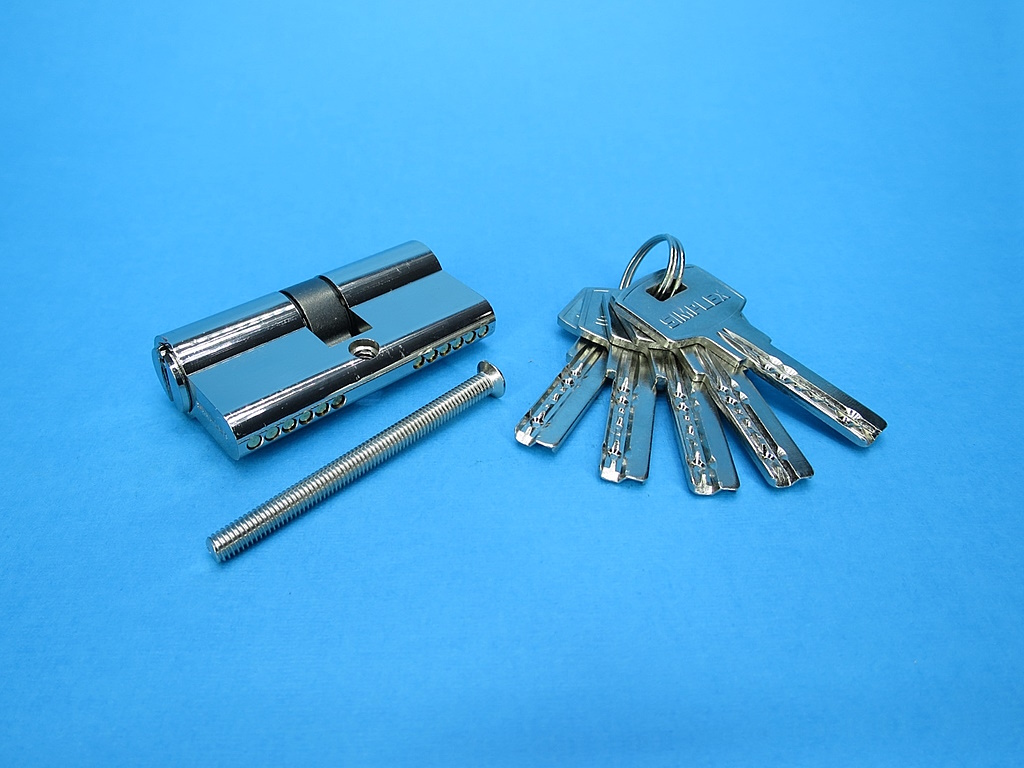 фото товара Цилиндр дверной 60мм (30*30) ключ/ключ Simplex, 5 перфо ключей